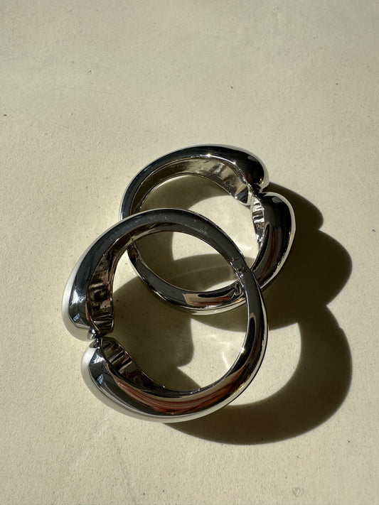 WATER DROP CUFF SILVER