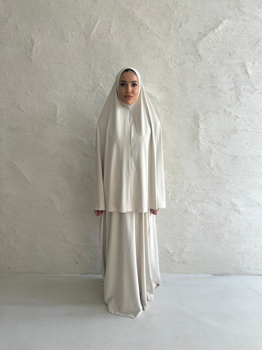 CREAM PRAYER-WEAR SET