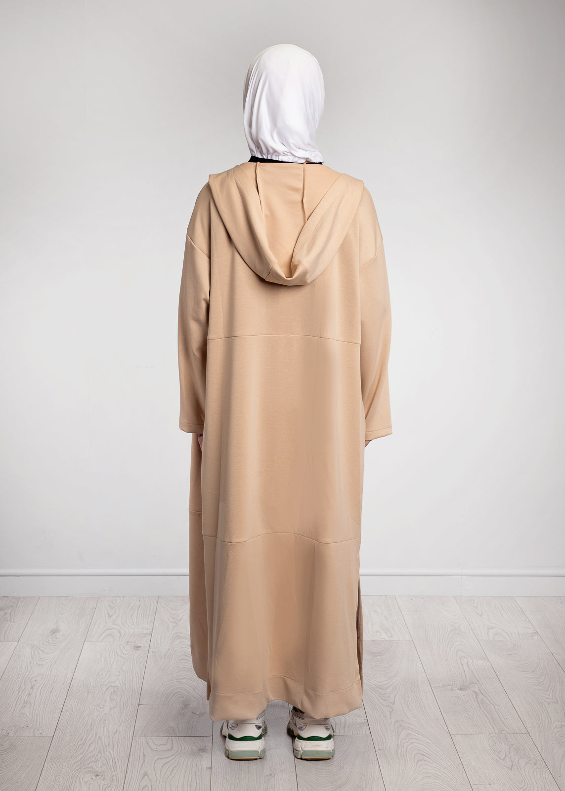 NUDE MAXI ZIP UP HOODIE